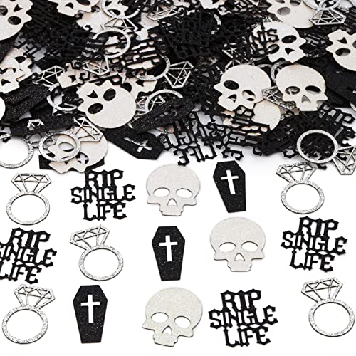 Sursurprise Gothic Bachelorette Party Dekorationen, Rip Single Leben Konfetti Glitter für Tabelle Schädel Sarg Papier Streuung für Braut Dusche Verlobung Hochzeit Party Zubehör Sursurprise Gothic Bachelorette Party Dekorationen, Rip Single Leben Konfetti Glitter für Tabelle Schädel Sarg Papier Streuung für Braut Dusche Verlobung Hochzeit Party Zubehör von Sursurprise