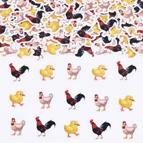 Sursurprise Huhn Party Dekorationen, 200pcs Huhn Konfetti für Tabelle, Huhn Bauernhof Geburtstag Party Supplies, Küken Baby Dusche Dekorationen von Sursurprise