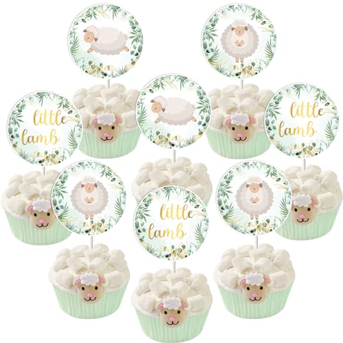 Sursurprise Lamm Party Dekorationen, 36PCS kleines Lamm Cupcake Toppers für Schaf Baby Dusche geschlechtsneutrale Party Supplies Sursurprise Lamm Party Dekorationen, 36PCS kleines Lamm Cupcake Toppers für Schaf Baby Dusche geschlechtsneutrale Party Supplies von Sursurprise