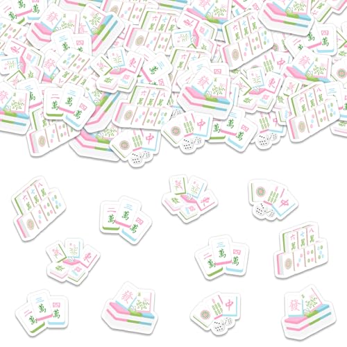 Sursurprise Mahjong Party-Dekorationen, 200 Stück Mah Jong Konfetti, Mahjong Tischstreuungen für Geburtstagsspiele, Feiern, Partyzubehör von Sursurprise