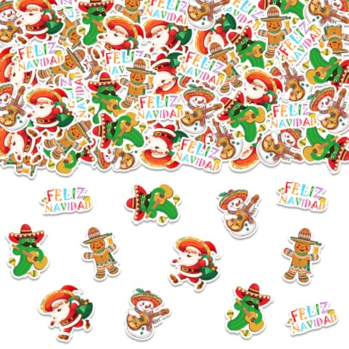 Sursurprise Mexikanische Weihnachtsdekoration, 200Pcs Feliz Navidad Konfetti für Tisch, Spanische Weihnachten Dekorationen, Fiesta Xmas Winterurlaub Partyzubehör Sursurprise Mexikanische Weihnachtsdekoration, 200Pcs Feliz Navidad Konfetti für Tisch, Spanische Weihnachten Dekorationen, Fiesta Xmas Winterurlaub Partyzubehör von Sursurprise