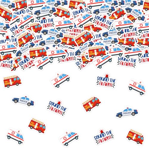 Sursurprise Notfall Fahrzeug Party Dekorationen, 200PCS Ton der Alarm Konfetti, Supply Team Rettung First Responder Transport Feuerwehrauto Polizei Ambulanz Baby Dusche Geburtstag Party Sursurprise Notfall Fahrzeug Party Dekorationen, 200PCS Ton der Alarm Konfetti, Supply Team Rettung First Responder Transport Feuerwehrauto Polizei Ambulanz Baby Dusche Geburtstag Party von Sursurprise