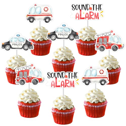 Sursurprise Notfall Fahrzeug Party Dekorationen, 36PCS Rettung Fahrzeuge Cupcake Toppers, First Responders Krankenwagen Feuerwehrauto Polizei Geburtstag Party Supplies Sursurprise Notfall Fahrzeug Party Dekorationen, 36PCS Rettung Fahrzeuge Cupcake Toppers, First Responders Krankenwagen Feuerwehrauto Polizei Geburtstag Party Supplies von Sursurprise