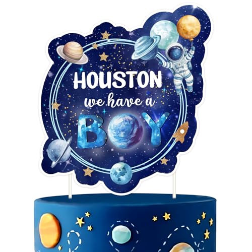 Sursurprise Out Space Baby Shower Dekorationen für Jungen, Houston We Have A Boy Cake Topper, Space Cake Decor Astronaut Planet Rocket Night Sky Party Supplies Sursurprise Out Space Baby Shower Dekorationen für Jungen, Houston We Have A Boy Cake Topper, Space Cake Decor Astronaut Planet Rocket Night Sky Party Supplies von Sursurprise