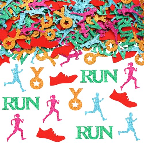 Sursurprise Partydekorationen mit Laufmotiven, 200 Stück, Lauf-Konfetti, Läufer-Medaille, Sneaker, Tisch-Konfetti, Laufen, Rennen, Marathon, Langlaufsport, Fitness, Geburtstag, Partyzubehör Sursurprise Partydekorationen mit Laufmotiven, 200 Stück, Lauf-Konfetti, Läufer-Medaille, Sneaker, Tisch-Konfetti, Laufen, Rennen, Marathon, Langlaufsport, Fitness, Geburtstag, Partyzubehör von Sursurprise