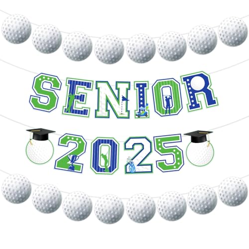 Sursurprise Senior Night Golf Dekorationen, Senior 2025 Golf Banner, Golfspieler Sport Team 2025 Graduation Party Supplies für High School College Sursurprise Senior Night Golf Dekorationen, Senior 2025 Golf Banner, Golfspieler Sport Team 2025 Graduation Party Supplies für High School College von Sursurprise
