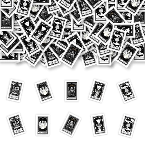 Sursurprise Tarotkarten, Party-Dekorationen, 200 Stück, Tarotkarten, Konfetti-Tischdekoration, Gothic, Halloween, Hexe, mystisch, okkulte Astrologie, himmlische Ouijia-Brett, Partyzubehör von Sursurprise