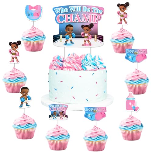 Sursurprise Tortenaufsätze für Boxen, Motiv: "Who Will Be The Champ", Cupcake-Topper für Boxer, Wrestling, Kampfsport, Fitnessstudio, Babyparty, Partyzubehör, 13 Stück Sursurprise Tortenaufsätze für Boxen, Motiv: "Who Will Be The Champ", Cupcake-Topper für Boxer, Wrestling, Kampfsport, Fitnessstudio, Babyparty, Partyzubehör, 13 Stück von Sursurprise