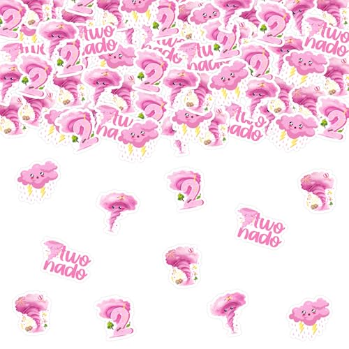 Sursurprise Zwei Nado Geburtstagsparty-Dekorationen für Mädchen, 200 Stück, rosa Tornado, 2. Geburtstag, 2 Nado-Tischstreuung für 2 Jahre alte Geburtstagsparty-Zubehör Sursurprise Zwei Nado Geburtstagsparty-Dekorationen für Mädchen, 200 Stück, rosa Tornado, 2. Geburtstag, 2 Nado-Tischstreuung für 2 Jahre alte Geburtstagsparty-Zubehör von Sursurprise