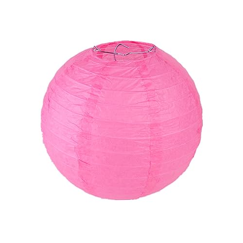 Surwin 10pcs Bunte Papierlaterne Set, Hochzeitsdeko Party Deko Lampions, 10cm 15cm 20cm 25cm 30cm 40cm Rund Papierlampe Hängend Papierlaternen (25cm,Orchidee) von Surwin