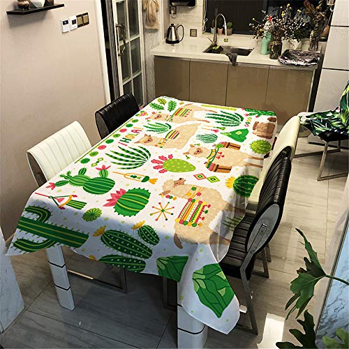 Surwin Tischdecke Abwaschbar Tischtuch Eckig Lotuseffekt Fleckschutz Pflegeleicht für Wachstuchtischdecke Motiv und Größe wählbarischdecke (Kaktus,60x60cm) von Surwin