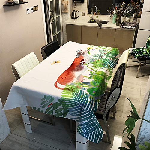Surwin Tischdecke Tischtuch Pflegeleicht Abwaschbar Schmutzabweisend Tischwäsche (Kuh,140x200cm) von Surwin