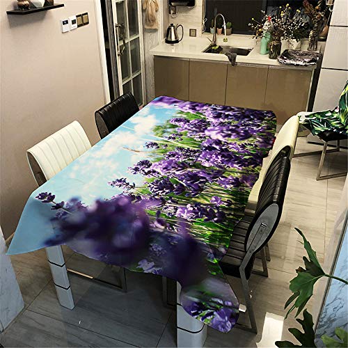 Surwin Wachstuchtischdecke Wachstischdecke Wachstuch Tischdecke abwaschbar für Tischsets Esstische Couchtische Und Küchen (Lavendel,100x140cm) von Surwin