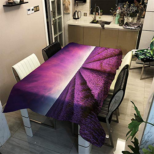 Surwin Wachstuchtischdecke Wachstischdecke Wachstuch Tischdecke abwaschbar für Tischsets Esstische Couchtische Und Küchen (Lila Lavendel,100x140cm) von Surwin