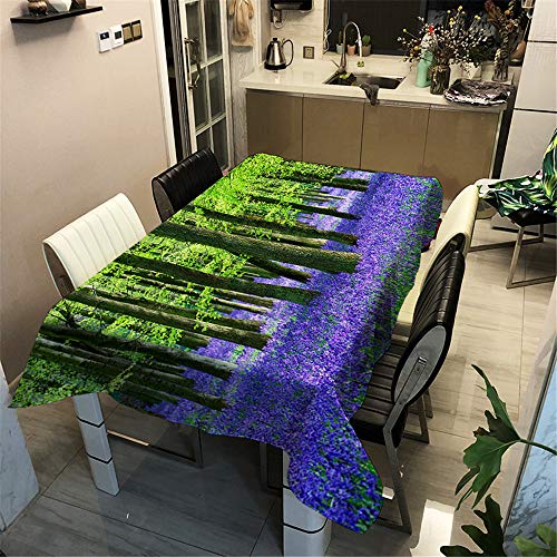 Surwin Wachstuchtischdecke Wachstischdecke Wachstuch Tischdecke abwaschbar für Tischsets Esstische Couchtische Und Küchen (Wald,90x90cm) von Surwin