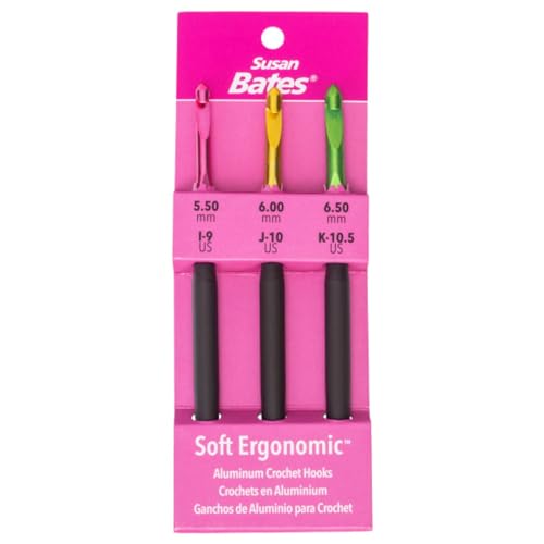 Susan Bates Häkelnadel-Set SZ I9-K105, Größen I9/5,5 mm, J10/6 mm und K10,5/6,5 mm Susan Bates Häkelnadel-Set SZ I9-K105, Größen I9/5,5 mm, J10/6 mm und K10,5/6,5 mm von Susan Bates