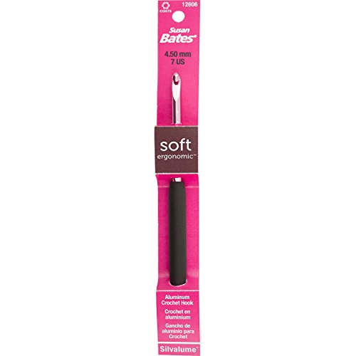 Susan Bates Silvalume Soft Handle Aluminum Crochet Hook 5.5"-Size 7/4.5mm von Susan Bates