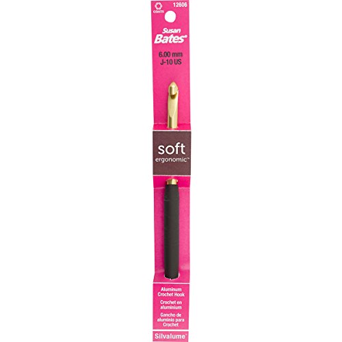 Susan Bates Silvalume Soft Handle Aluminum Crochet Hook 5.5"-Size J10/6mm Susan Bates Silvalume Soft Handle Aluminum Crochet Hook 5.5"-Size J10/6mm von Susan Bates