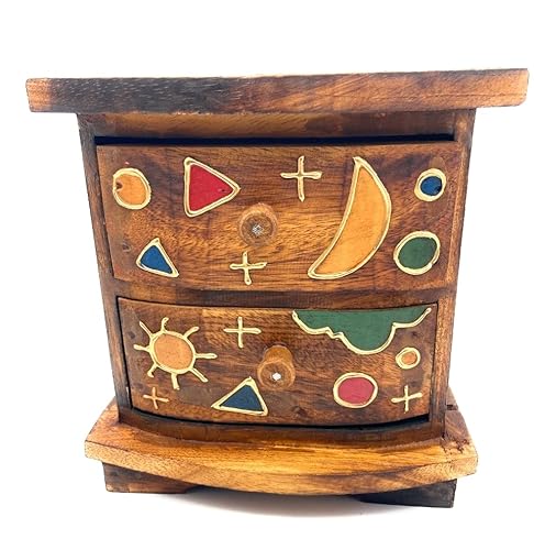 SusggO Baum des Lebens Mini-Schubladenschrank aus Holz, zum Aufstellen auf dem Tisch mit 2 Schubladen, Nähkästchen, Schreibtisch-Organizer, Aufbewahrung von Kunsthandwerk, Dekoration (Arbol de la Va) SusggO Baum des Lebens Mini-Schubladenschrank aus Holz, zum Aufstellen auf dem Tisch mit 2 Schubladen, Nähkästchen, Schreibtisch-Organizer, Aufbewahrung von Kunsthandwerk, Dekoration (Arbol de la Va) von SusggO