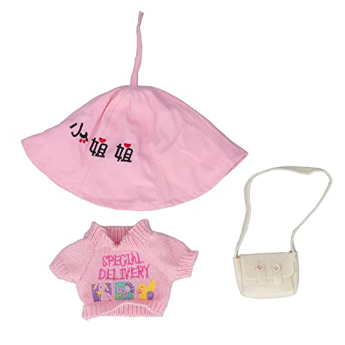 SustVita Duck Stofftier Outfits Haut freundliche Stofftier Kleidung Kinder Enten Outfit Set mit Hut und Tasche sanft zum Spielen (Ich tippe) von SustVita