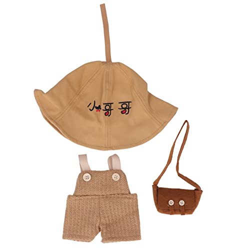 SustVita Duck Stofftier Outfits Haut freundliche Stofftier Kleidung Kinder Enten Outfit Set mit Hut und Tasche sanft zum Spielen (J Typ) von SustVita
