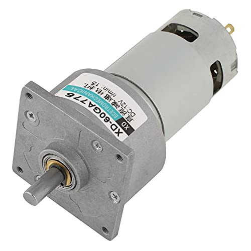 SustVita Mini DC Gear Motor, 12V / 24V 35W Speed Adjustable Motor, Metal Geared Motor with Pure Copper Coil and Reversible Rotation (12v15 turn) von SustVita
