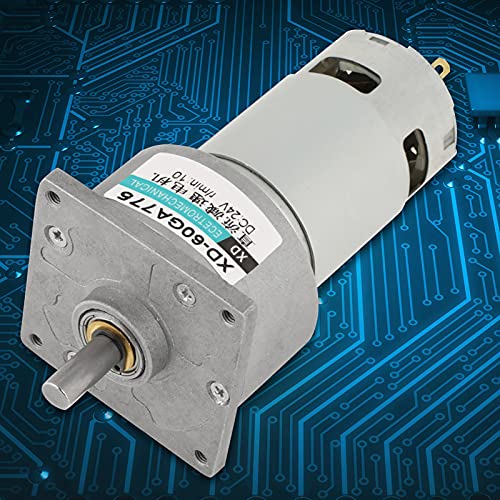 SustVita Mini DC Gear Motor, 12V / 24V 35W Speed Adjustable Motor, Metal Geared Motor with Pure Copper Coil and Reversible Rotation (24V10 rev) von SustVita