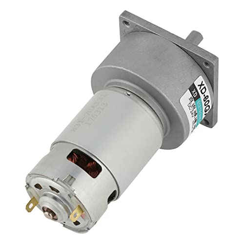 SustVita Mini DC Gear Motor, 12V / 24V 35W Speed Adjustable Motor, Metal Geared Motor with Pure Copper Coil and Reversible Rotation (24V15 turn) von SustVita