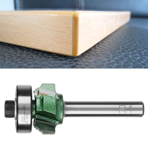 SustVita Woodworking Milling Cutter 4 Teeth Trimming Cutter Trimmer Router Bit for Professional Woodworking Applications (1/4 * R1) von SustVita