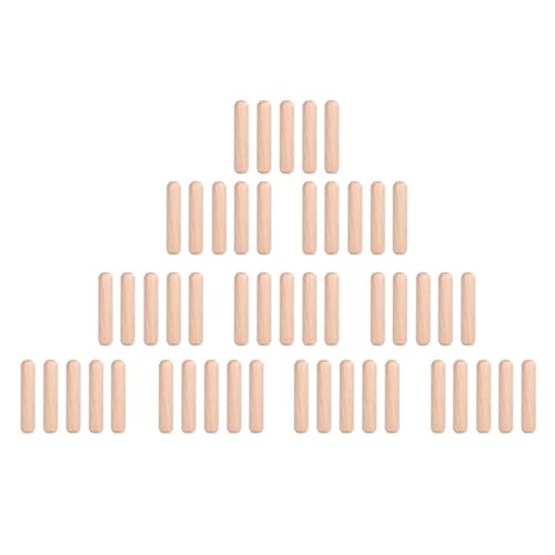 Sustvita Kabinett Dübelstifte 50pcs Holzdübel für Möbelreparaturen und Holzbearbeitungsprojekte Holzhandwerk Dübelstangen gerührt (M6*40(50PCS)) von SustVita