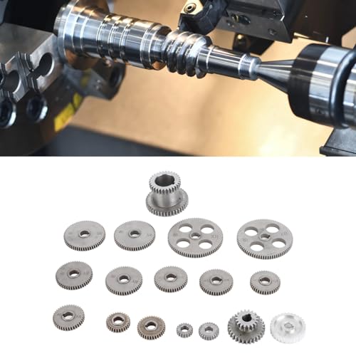 Sustvita Metall -Fahrradgetriebe, 18pcs Mini -Drehersade und Metallmotor Zahnräder mit Motorriemenscheibe HT250 Graues Eisen, Präzisions Zahnräder für Mini -Drehstoffe und von SustVita