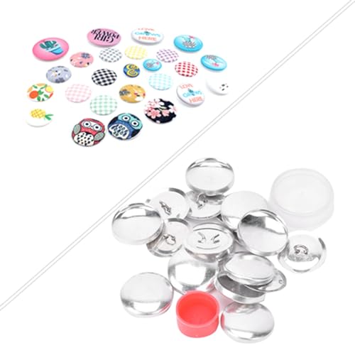 Sustvita Solid Stoff bedeckte Knöpfe, Deckknöpfenkit, DIY -Buttonfahrzeugkits für Wohnkultur, einschließlich Sphire -Werkzeuge und flache Rückenknöpfe (25mm) von SustVita
