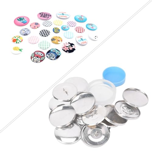 Sustvita Solid Stoff bedeckte Knöpfe, Deckknöpfenkit, DIY -Buttonfahrzeugkits für Wohnkultur, einschließlich Sphire -Werkzeuge und flache Rückenknöpfe (40 mm) von SustVita