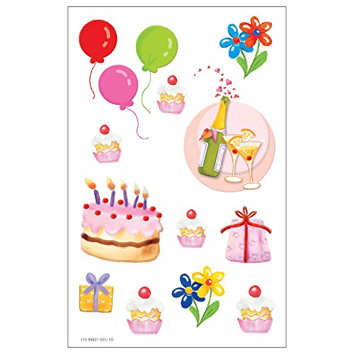Susy Card 11259801 Sticker Geburtstag 1.4, FSC, 3 Bogen selbstklebend von Susy Card