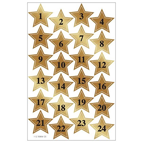 Susy Card 40002644 Sticker, selbstklebend, Bogengröße 8 x 12, 5 cm, 1 Bogen Eingeschweißt, Motiv: Xmas Sterne 5 von Susy Card