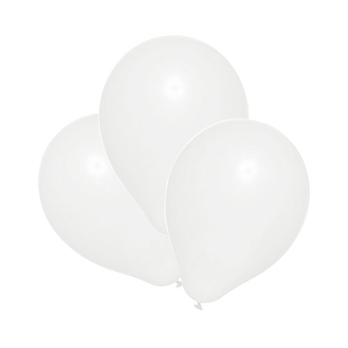 Susy Card 40011455 - Luftballons, 100er Packung, weiß von Susy Card