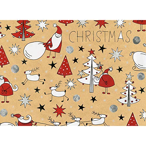 Susy Card 40024196 - Geschenkpapier Weihnachten, 1,5 m, Xmas fun, 1 Stück von Susy Card