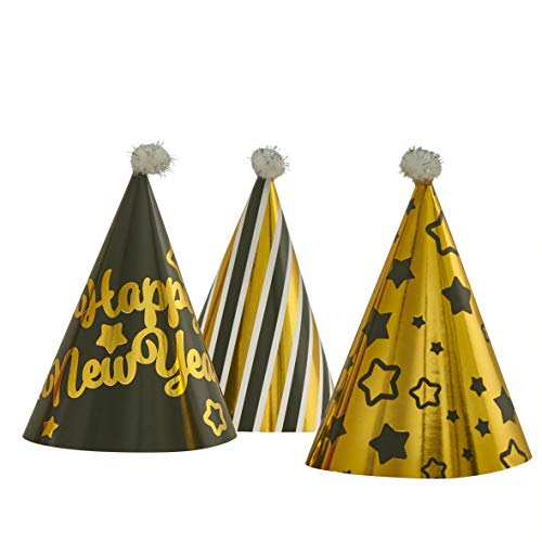 Susy Card Susycard 40032559 Partyhüte Silvester, mini, 3 Stück Partydekoration, schwarz/gold Susy Card Susycard 40032559 Partyhüte Silvester, mini, 3 Stück Partydekoration, schwarz/gold von Susy Card