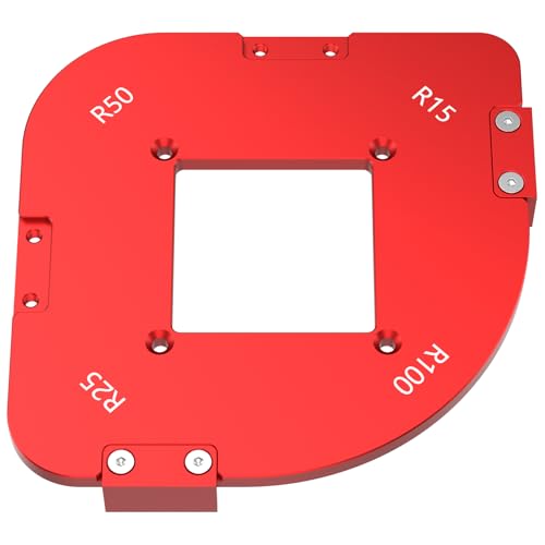 4-in-1-Radiusvorrichtung, R15/R25/R50/R100, Aluminiumlegierung, runde Ecken, Positionierungsform, Hilfswerkzeug, Holzbrett-Ecken-Rundungsführung für DIY-Trimmen (R15–100) von Sutowe
