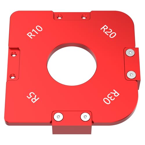 4-in-1-Radiusvorrichtung, R5/R10/R20/R30, Aluminiumlegierung, runde Ecken, Positionierungsform, Hilfswerkzeug, Holzbrett-Ecken-Rundungsführung für DIY-Trimmen (R5–30) von Sutowe