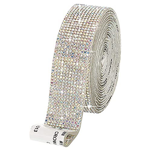 5 Stück Strassband, selbstklebend, Strassband, Strass, Kristall, selbstklebend, für Handwerk, Dekoration, Telefon, Auto, Basteln (farbiger Diamant) von Sutowe