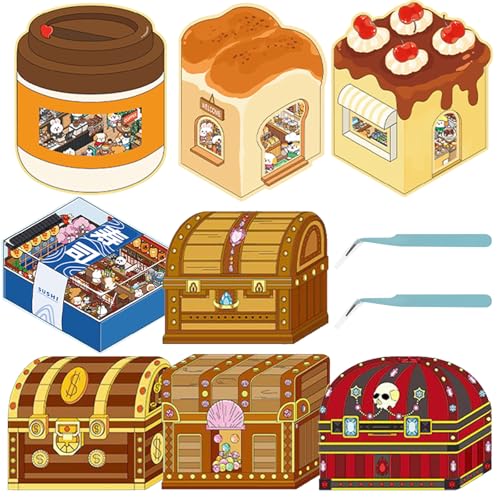 8 Sets DIY 3D House Stickers, Miniatur Haus Sticker, Cute 3D Scene Sticker Set, Haus Aufkleber Machen Sie Ihren Eigenen mit 2 Pinzetten Machen Ihren eigenen Mini -Shop für Erwachsene Kinder 8 Sets DIY 3D House Stickers, Miniatur Haus Sticker, Cute 3D Scene Sticker Set, Haus Aufkleber Machen Sie Ihren Eigenen mit 2 Pinzetten Machen Ihren eigenen Mini -Shop für Erwachsene Kinder von Sutowe