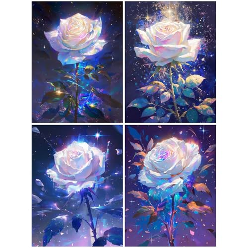 4 Stück Diamond Painting Romantisch 20x30 cm, 5D Diamond Painting Erwachsene DIY Basteln Mädchen 10 Jahre, Bastelset Erwachsene Edelsteinkunst Mosaikherstellung Set, Dimonds Rose für Decor S170-Y 4 Stück Diamond Painting Romantisch 20x30 cm, 5D Diamond Painting Erwachsene DIY Basteln Mädchen 10 Jahre, Bastelset Erwachsene Edelsteinkunst Mosaikherstellung Set, Dimonds Rose für Decor S170-Y von Suuiizaa
