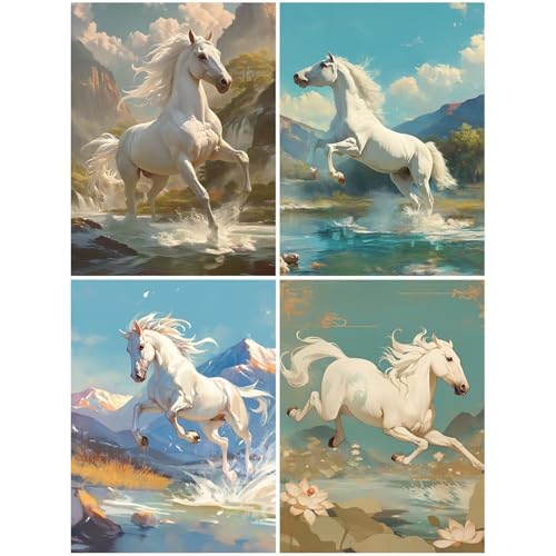 4 Stück Diamond Painting Tier 60x80 cm, 5D Diamond Painting Erwachsene DIY Basteln Mädchen 10 Jahre, Bastelset Erwachsene Kinder Edelsteinkunst Mosaikherstellung Set,Dimonds Landschaft für Decor S55-Y 4 Stück Diamond Painting Tier 60x80 cm, 5D Diamond Painting Erwachsene DIY Basteln Mädchen 10 Jahre, Bastelset Erwachsene Kinder Edelsteinkunst Mosaikherstellung Set,Dimonds Landschaft für Decor S55-Y von Suuiizaa