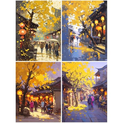 4er Diamond Painting Kinder Architektur 60x80 cm 5D Diamond Painting Set für Mädchen Jungs 8 DIY Mosaikherstellung Basteln Erwachsene Frauen, Baum Diamonds für Wohnzimmer, Büro, Wand Dekoration S68-Y 4er Diamond Painting Kinder Architektur 60x80 cm 5D Diamond Painting Set für Mädchen Jungs 8 DIY Mosaikherstellung Basteln Erwachsene Frauen, Baum Diamonds für Wohnzimmer, Büro, Wand Dekoration S68-Y von Suuiizaa