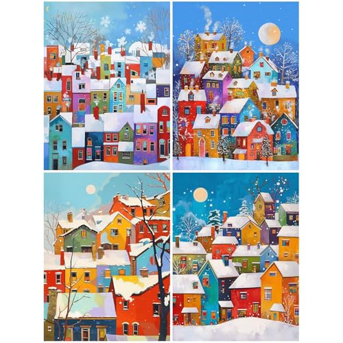 4er Diamond Painting Kinder Cartoon 60x80 cm 5D Diamond Painting Set für Mädchen Jungs 10 DIY Mosaikherstellung Basteln Erwachsene Frauen, Architektur Diamonds für Wohnzimmer, Büro, Dekoration S69-Y 4er Diamond Painting Kinder Cartoon 60x80 cm 5D Diamond Painting Set für Mädchen Jungs 10 DIY Mosaikherstellung Basteln Erwachsene Frauen, Architektur Diamonds für Wohnzimmer, Büro, Dekoration S69-Y von Suuiizaa