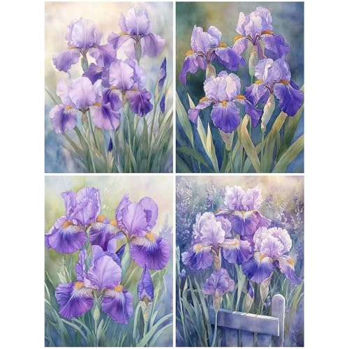 4er Diamond Painting Kinder Iris 50x70 cm 5D Diamond Painting Set für Mädchen Jungs 6 DIY Mosaikherstellung Basteln Erwachsene Frauen, Pflanzen Diamonds für Wohnzimmer, Schlafzimmer, Dekoration S47-Y 4er Diamond Painting Kinder Iris 50x70 cm 5D Diamond Painting Set für Mädchen Jungs 6 DIY Mosaikherstellung Basteln Erwachsene Frauen, Pflanzen Diamonds für Wohnzimmer, Schlafzimmer, Dekoration S47-Y von Suuiizaa