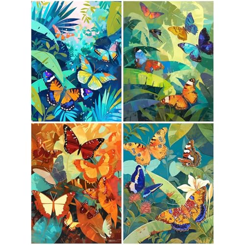 4er Diamond Painting Kinder Pflanzen 60x80 cm 5D Diamond Painting Set für Mädchen Jungs 8 DIY Mosaikherstellung Basteln Erwachsene Frauen, Schmetterling Diamonds für Schlafzimmer,Büro,Dekoration S48-Y 4er Diamond Painting Kinder Pflanzen 60x80 cm 5D Diamond Painting Set für Mädchen Jungs 8 DIY Mosaikherstellung Basteln Erwachsene Frauen, Schmetterling Diamonds für Schlafzimmer,Büro,Dekoration S48-Y von Suuiizaa