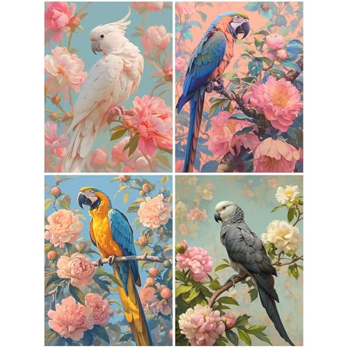 4er Diamond Painting Kinder Tier 50x70 cm 5D Diamond Painting Set für Mädchen Jungs 6 8 10 DIY Mosaikherstellung Basteln Erwachsene Frauen, Pfingstrose Diamonds für Schlafzimmer, Büro,Dekoration S56-Y 4er Diamond Painting Kinder Tier 50x70 cm 5D Diamond Painting Set für Mädchen Jungs 6 8 10 DIY Mosaikherstellung Basteln Erwachsene Frauen, Pfingstrose Diamonds für Schlafzimmer, Büro,Dekoration S56-Y von Suuiizaa