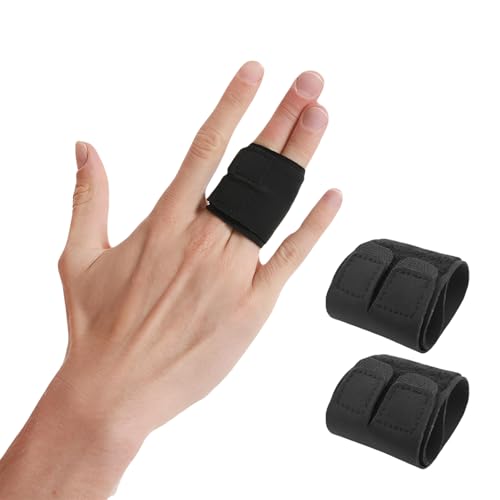 Suuwwn Fingerschiene Kleiner Finger 2 Stück Nylon Fingerschiene Mittelfinger Elastische Weicher und Bequemer Fingerschutz für Arthritisschmerzen Doppelte Fixierung von Suuwwn